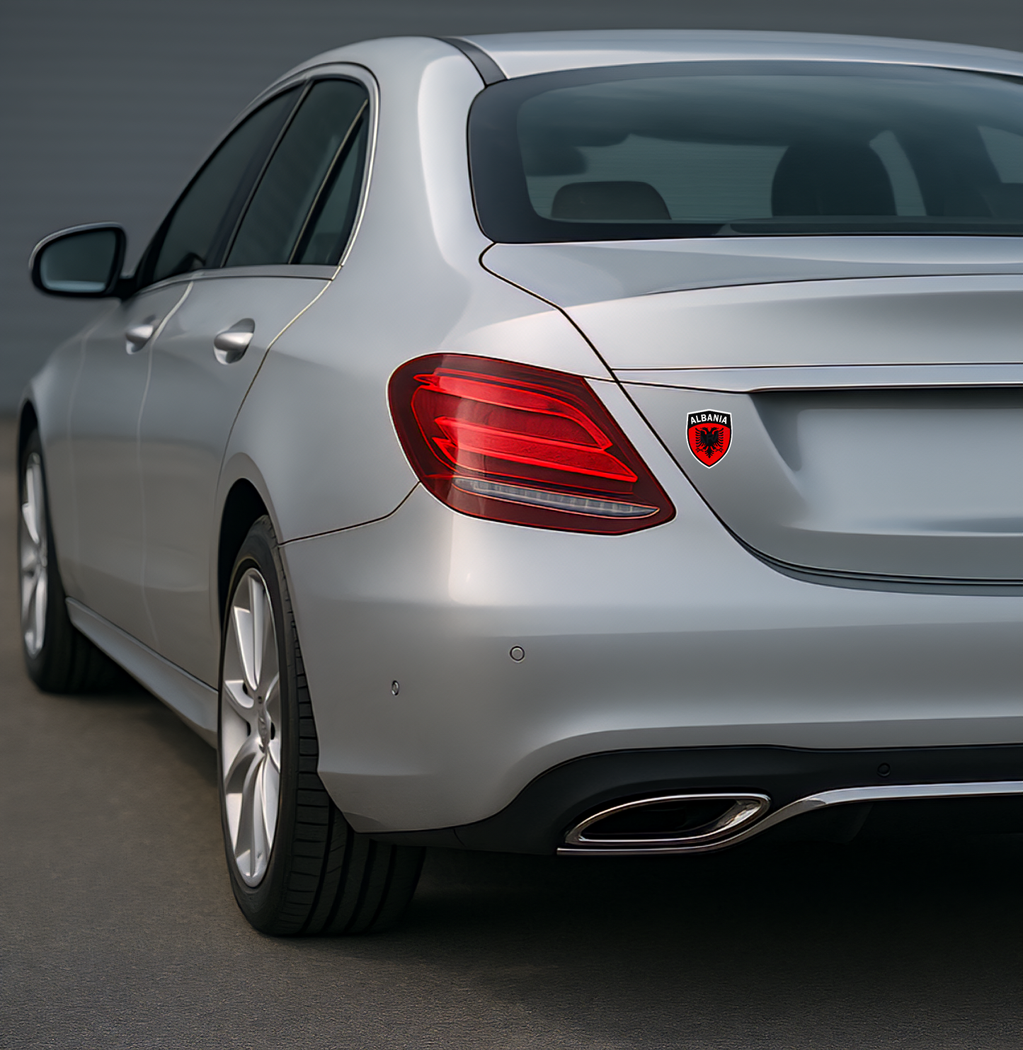 3x Albanien Aufkleber Shqipëria Shqiponja  – Albania Flagge Emblem Wappen Sticker 4,5x5,8cm (105)