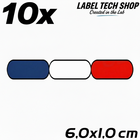 10x Frankreich Aufkleber France Francia Flagge Sticker 6,0x1,0cm (038)