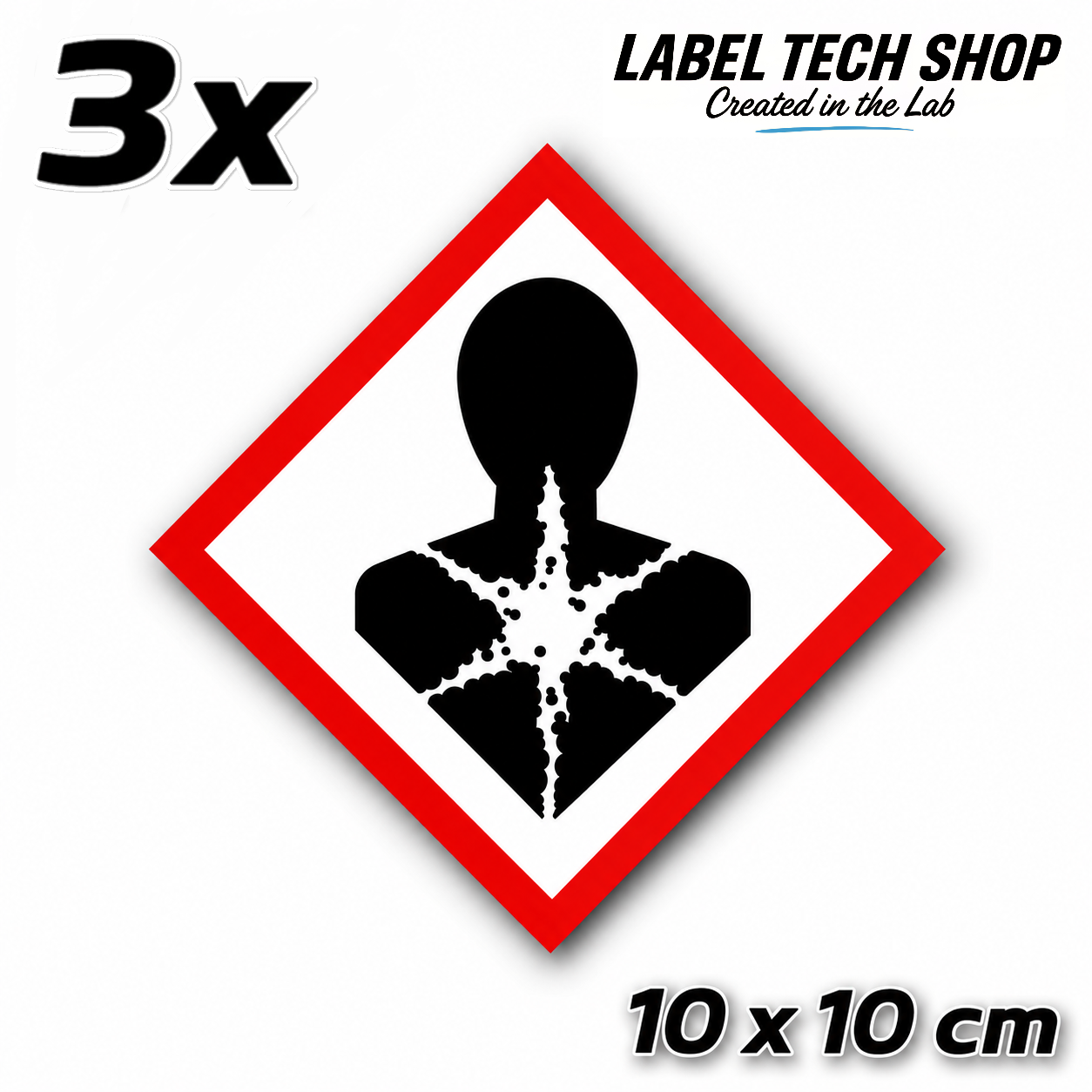 GHS08 Health Hazard Sticker Hazardous Material Label according to CLP / GHS Occupational Safety