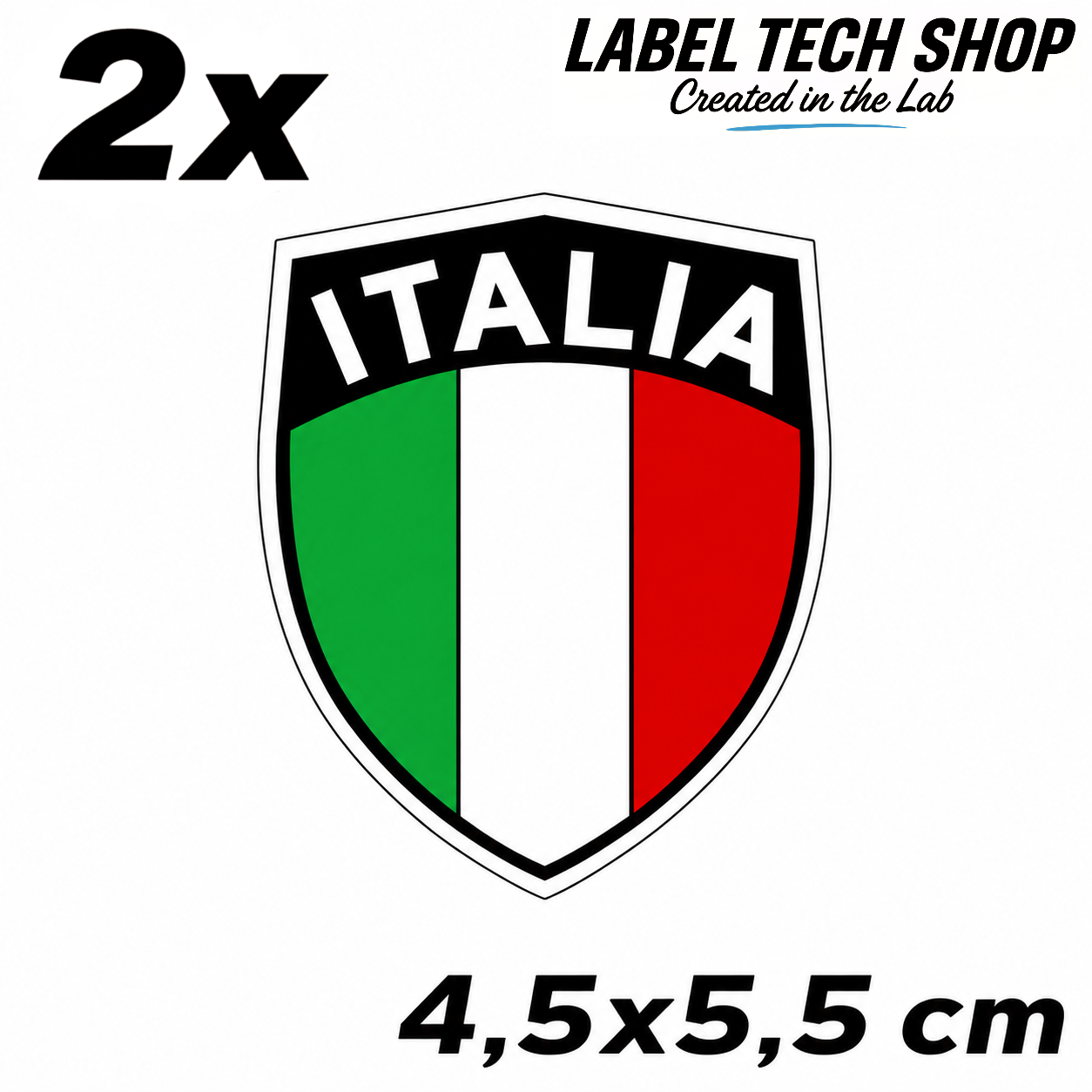 🇮🇹 Italy Italia Italy Coat of Arms Flag Adhesive Sticker Decal Car Motorcycle Helmet Laptop 4.5x5.5cm NO.032
