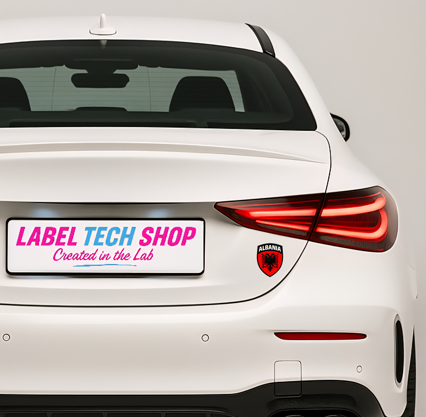 2x Albanien Aufkleber Shqipëria Shqiponja  – Albania Flagge Emblem Wappen Sticker 4,5x5,5cm (100)