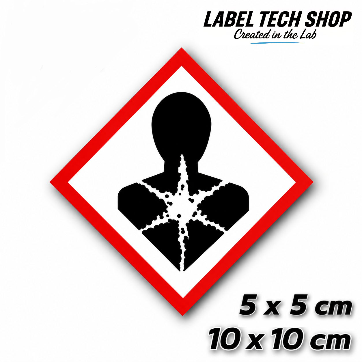 GHS08 Health Hazard Sticker Hazardous Material Label according to CLP / GHS Occupational Safety