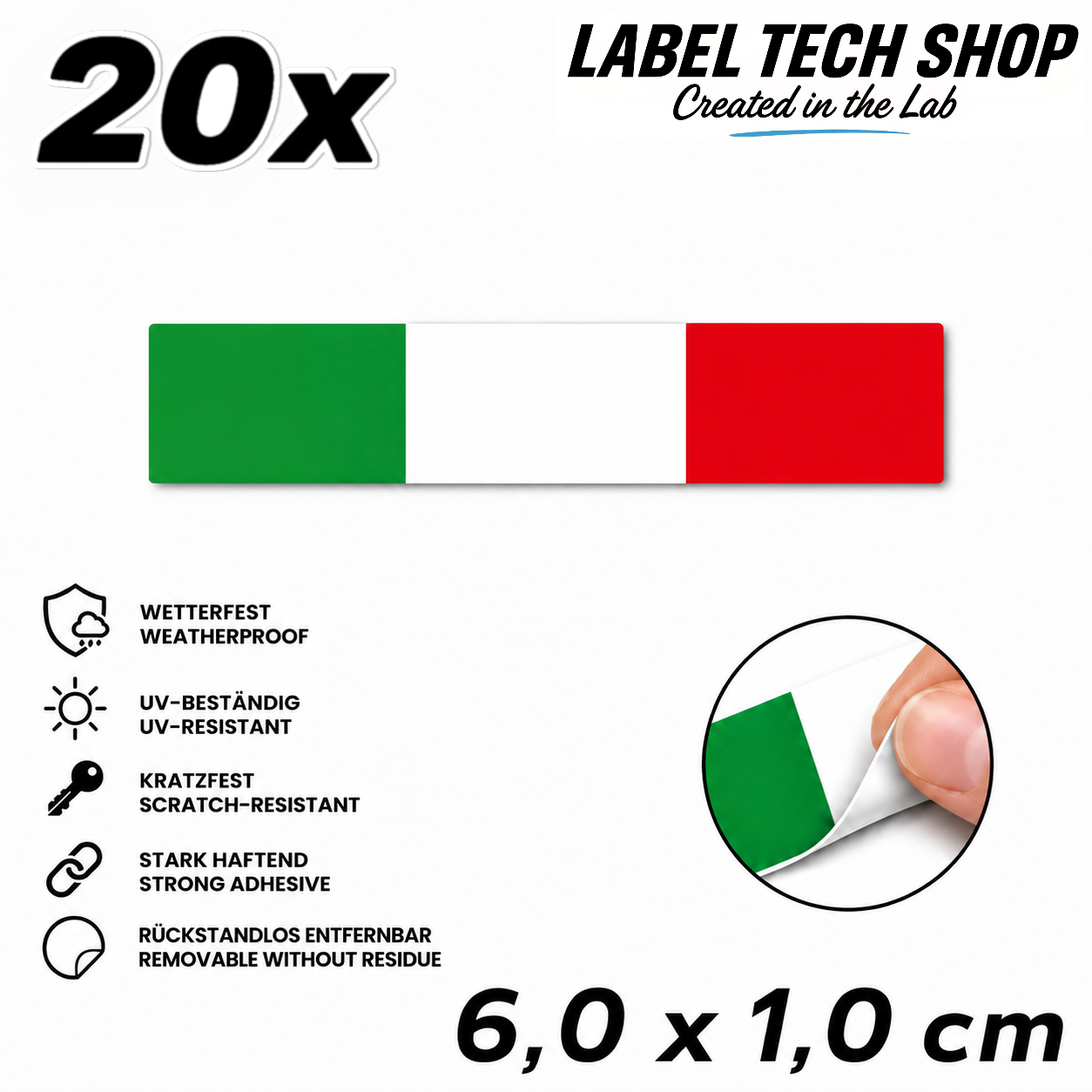 🇮🇹 Italy Sticker Italian Sticker Adesivo Italiano Italian Flag Motorcycle Car Helmet 6.0x1.0cm NR.036