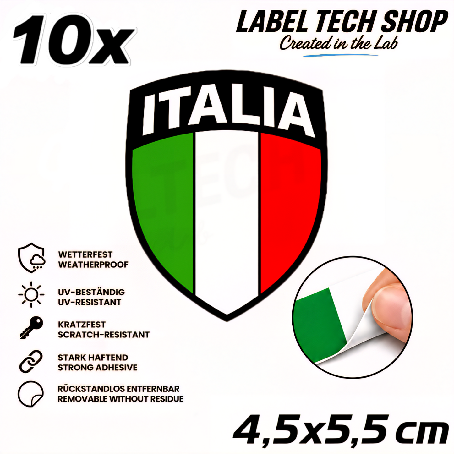 🇮🇹 Italien Aufkleber Wappen Italian Sticker Adesivo Italiano Bandiera Italiana Motorrad Auto Helm 4,5x5,5cm NR.107