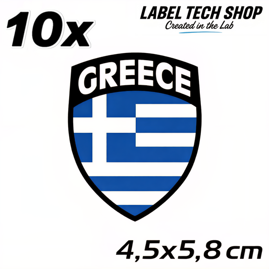 10x Griechenland Aufkleber 🇬🇷 Αυτοκόλλητο Ελλάδας Greek Sticker 4,5×5,8 cm (109)