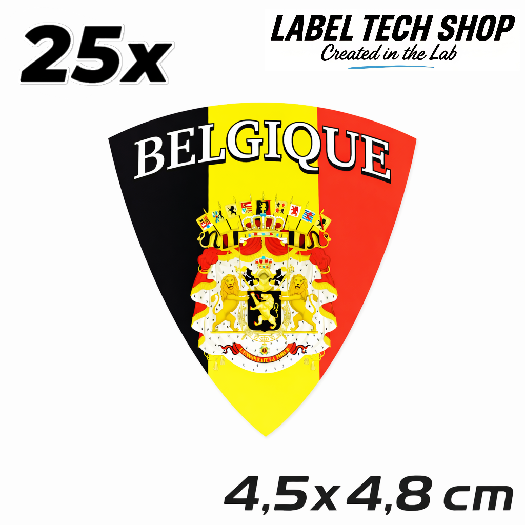 Belgien Belgique Belgium Wappen Aufkleber Sticker Autocollant – Coat of Arms – Auto Laptop Helm – 4,5 × 4,8 cm (112)