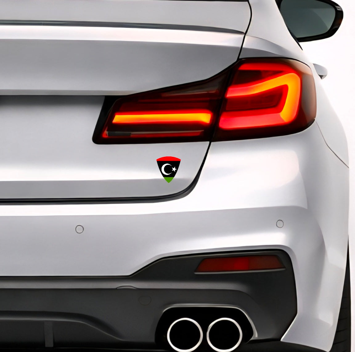 Libyen Libya ليبيا Aufkleber Sticker ملصق – Flag Flagge Wappen Emblem – Auto Laptop Helm Geschenk – 4,5 × 5,0 cm (120)