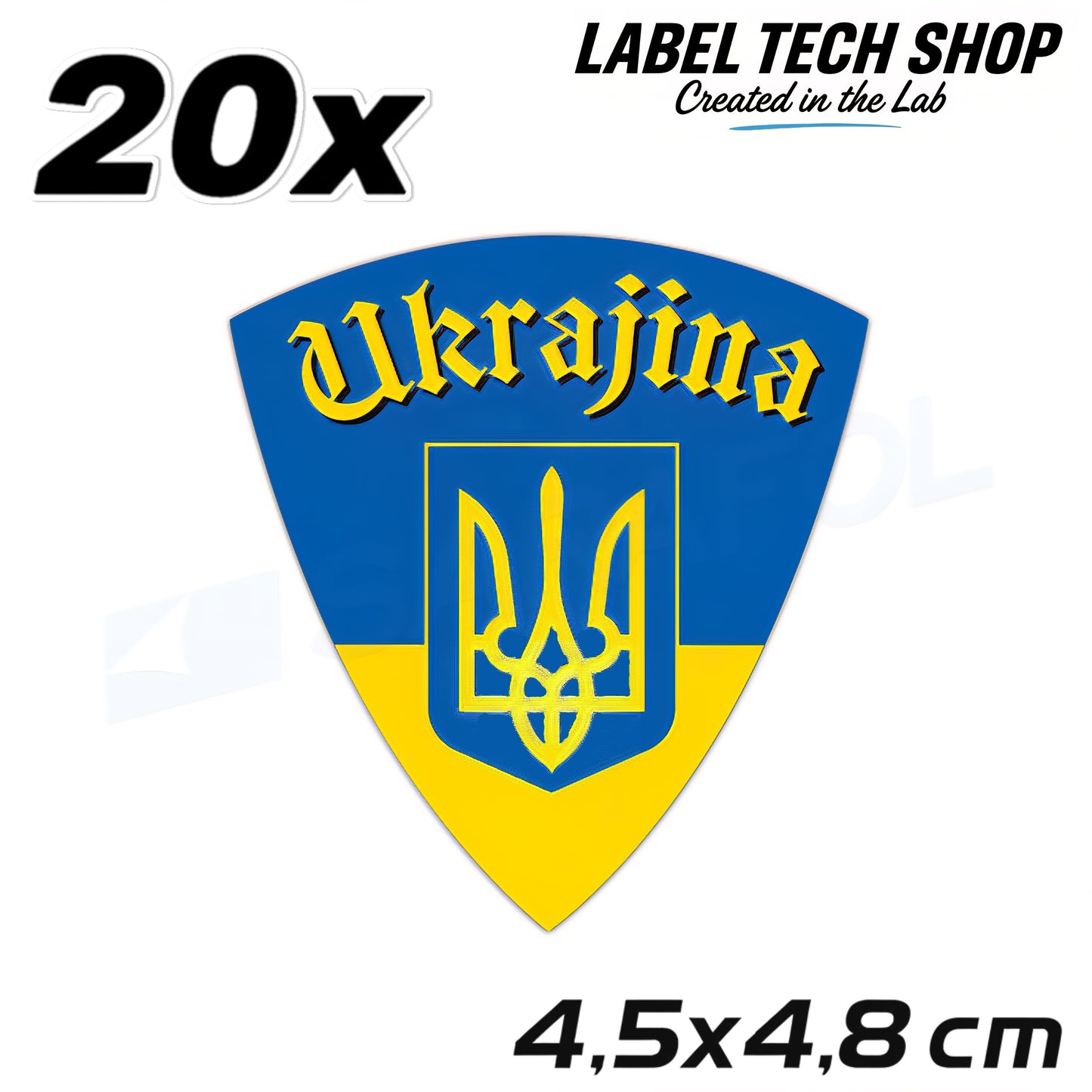 20x Ukraine Aufkleber 🇺🇦Ukraine Ukraijna Naklejka Sticker Flagge 4,5x4,8cm 012