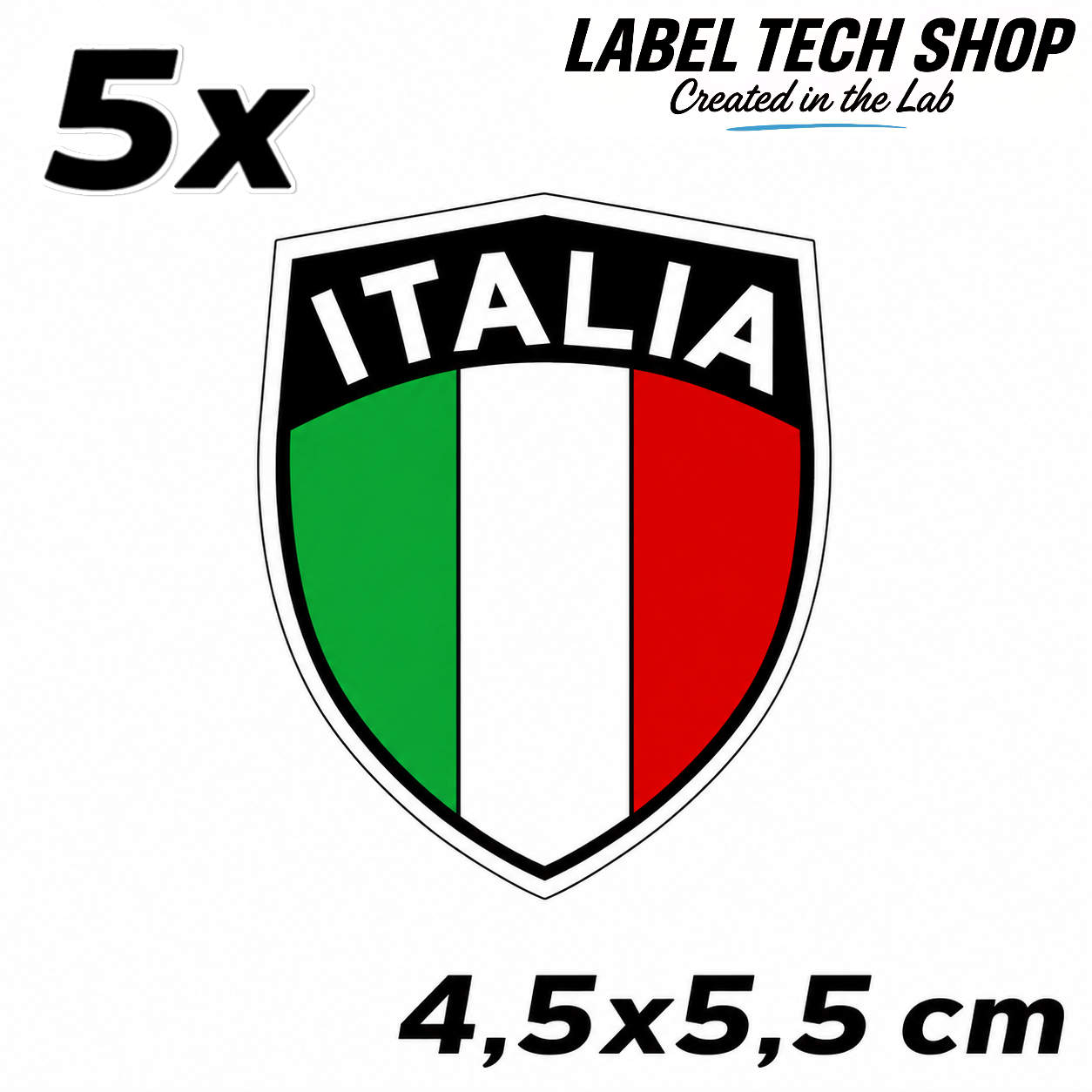 🇮🇹 Italy Italia Italy Coat of Arms Flag Adhesive Sticker Decal Car Motorcycle Helmet Laptop 4.5x5.5cm NO.032