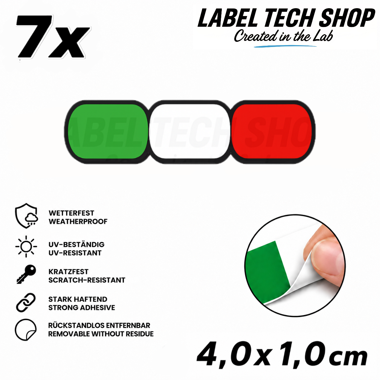 🇮🇹 Italy Sticker Italian Sticker Adesivo Italiano Italian Flag Motorcycle Car Helmet 4.0x1.0cm NO.096
