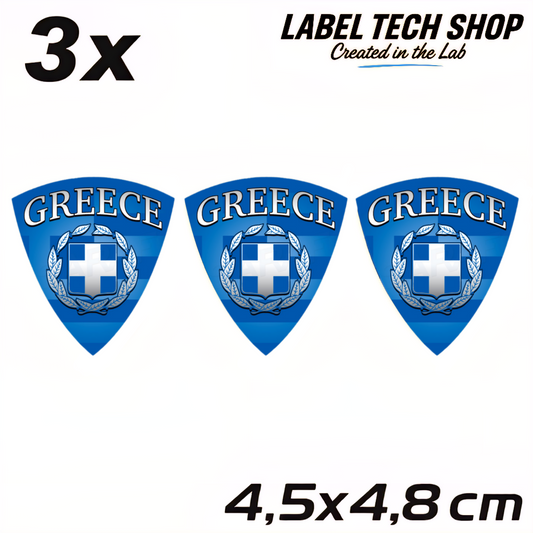 3x Griechenland Aufkleber 🇬🇷 Αυτοκόλλητο Ελλάδας Greece Sticker 4,5×4,8 cm (115)