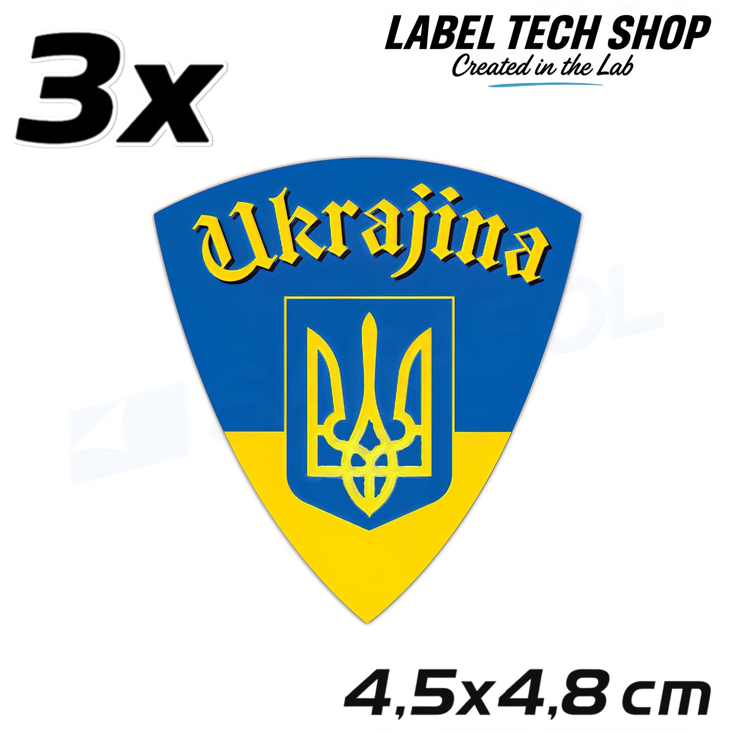 3x Ukraine Aufkleber 🇺🇦Ukraine Ukraijna Naklejka Sticker Flagge 4,5x4,8cm 012