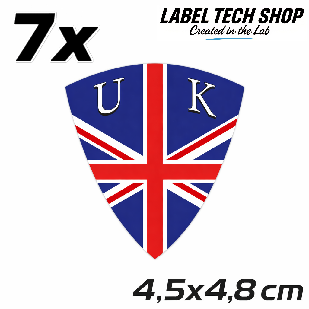 UK United Kingdom Great Britain Wappen Grossbritanien Aufkleber Sticker – Coat of Arms – Auto Laptop Helm – 4,5 × 4,8 cm (104)