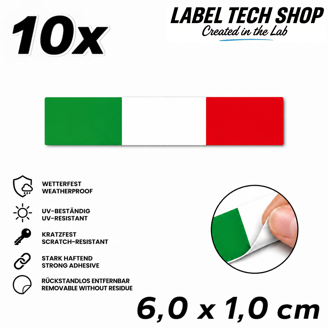 🇮🇹 Italy Sticker Italian Sticker Adesivo Italiano Italian Flag Motorcycle Car Helmet 6.0x1.0cm NR.036