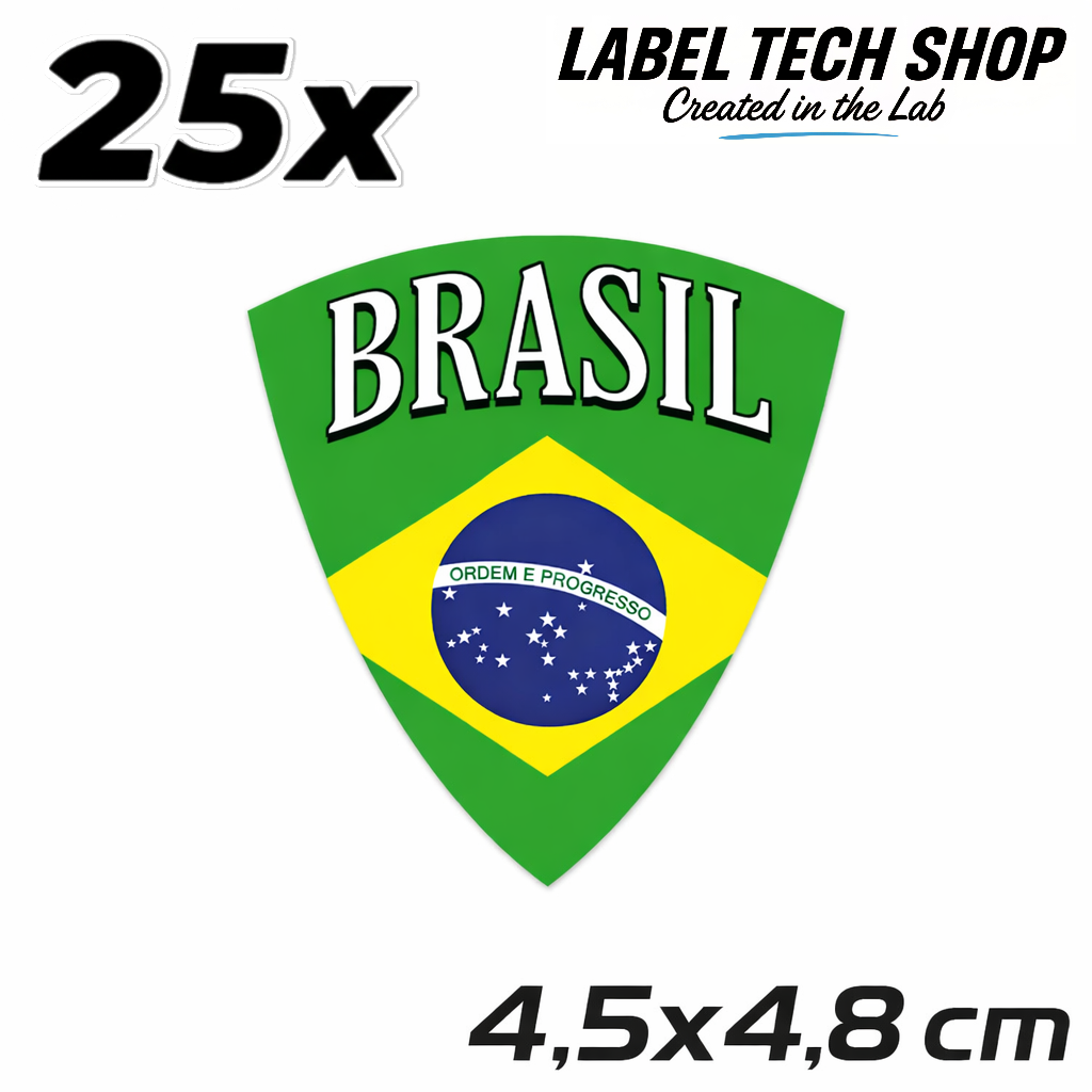 Brasilien Brasil Brazil Wappen Emblem Aufkleber Adesivo Sticker – Coat of Arms – Auto Laptop Helm – 4,5 × 4,8 cm (106)