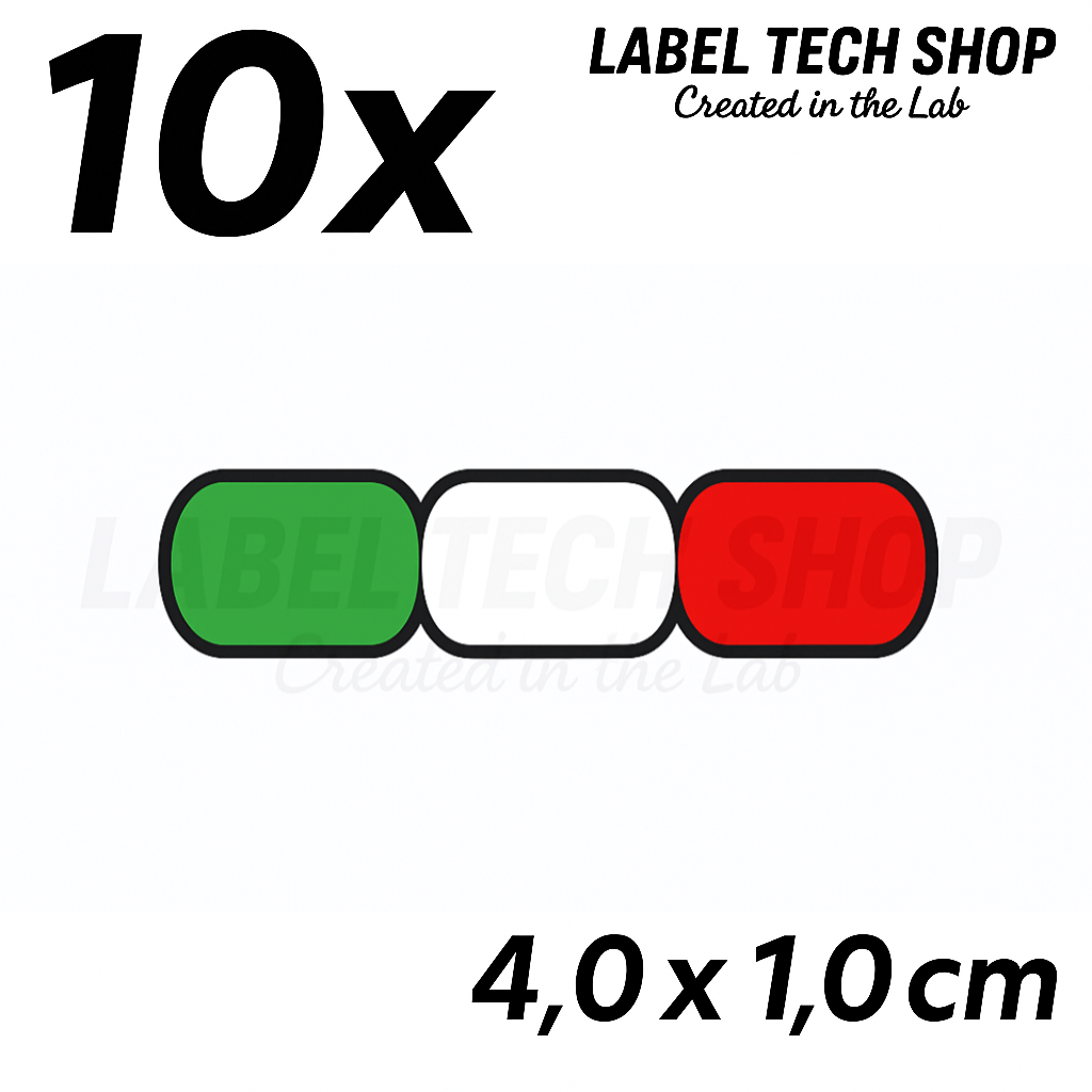 10x Italien Aufkleber Flagge 4×1cm Flagge Italien Adesivo Sticker 096