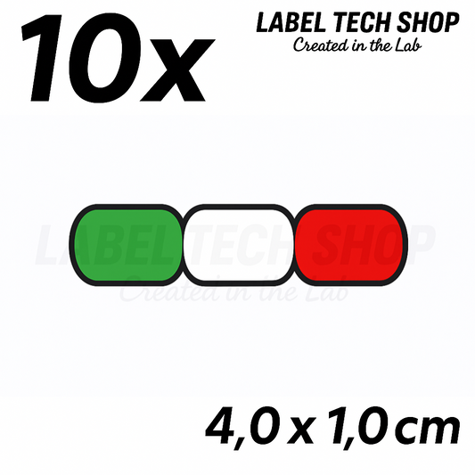 10x Italien Aufkleber Flagge 4×1cm Flagge Italien Adesivo Sticker 096