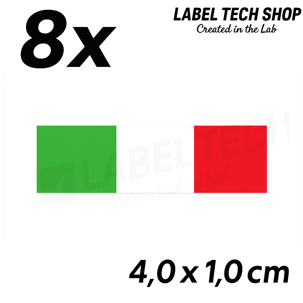8x Italien Aufkleber Flagge 4×1cm Flagge Adesivo Italiano Sticker 097