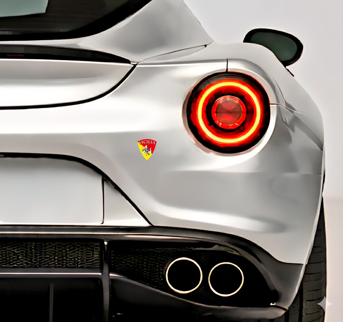 1x Sizilien Aufkleber – Sicilia Sicily Flagge Wappen Sticker 4,5x4,8cm (019)