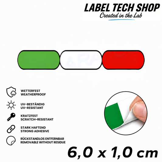 🇮🇹 Italien Aufkleber Italian Sticker Adesivo Italiano Bandiera Italiana Motorrad Auto Helm 6,0x1,0cm NR.037
