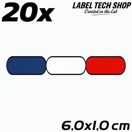 20x Frankreich Aufkleber France Francia Flagge Sticker 6,0x1,0cm (038)