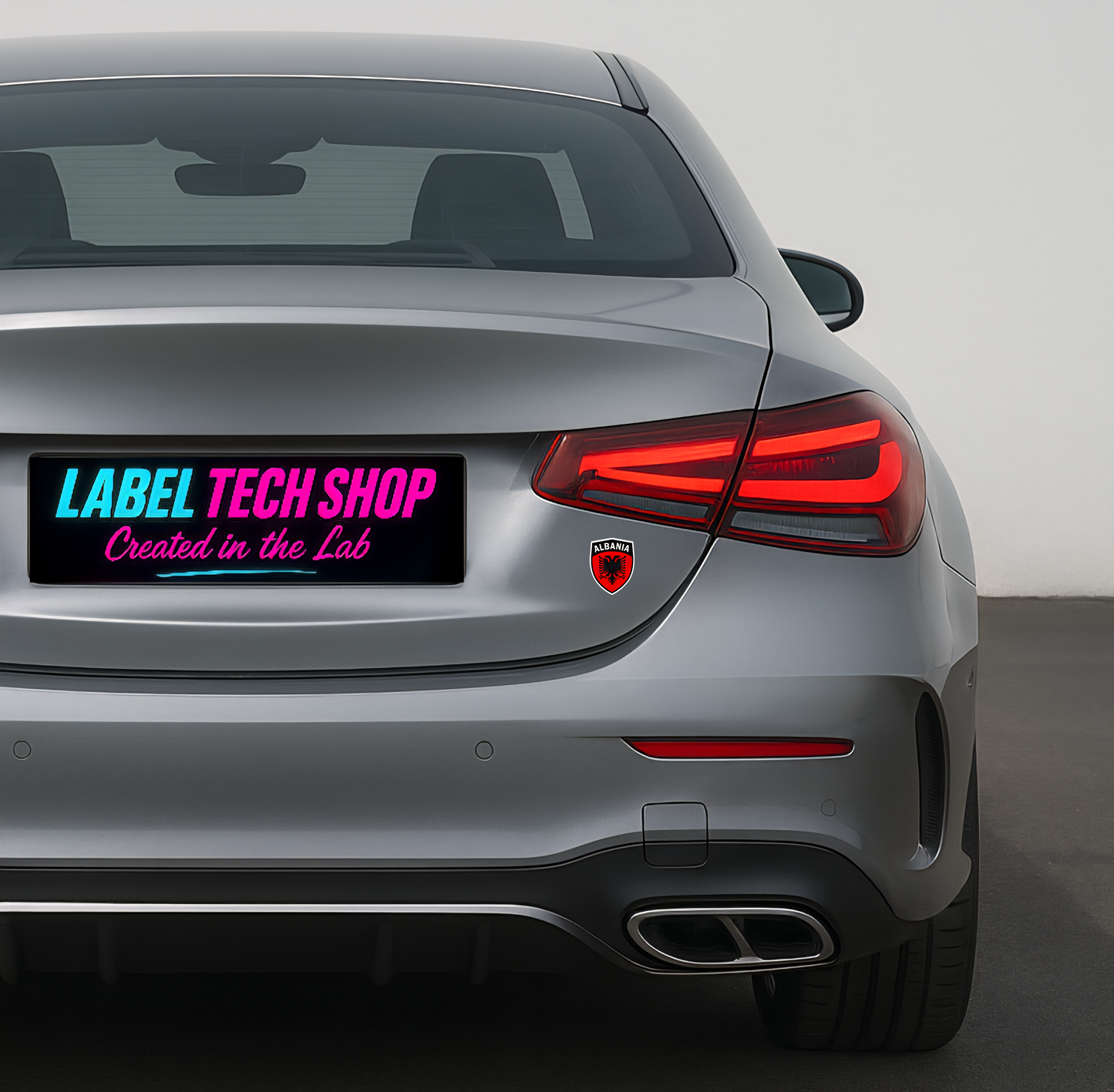 3x Albanien Aufkleber Shqipëria Shqiponja  – Albania Flagge Emblem Wappen Sticker 4,5x5,8cm (105)