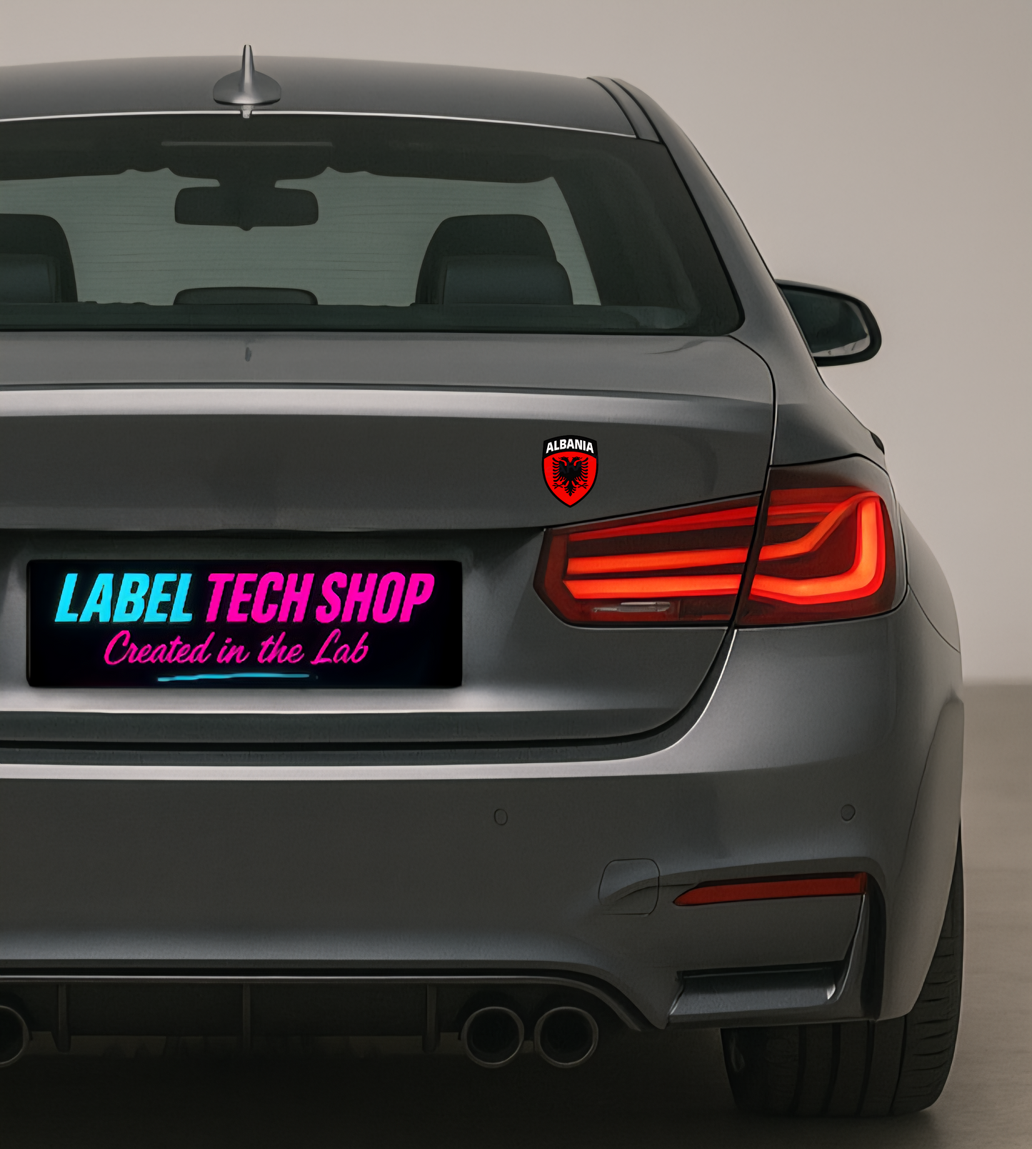 2x Albanien Aufkleber Shqipëria Shqiponja  – Albania Flagge Emblem Wappen Sticker 4,5x5,5cm (100)