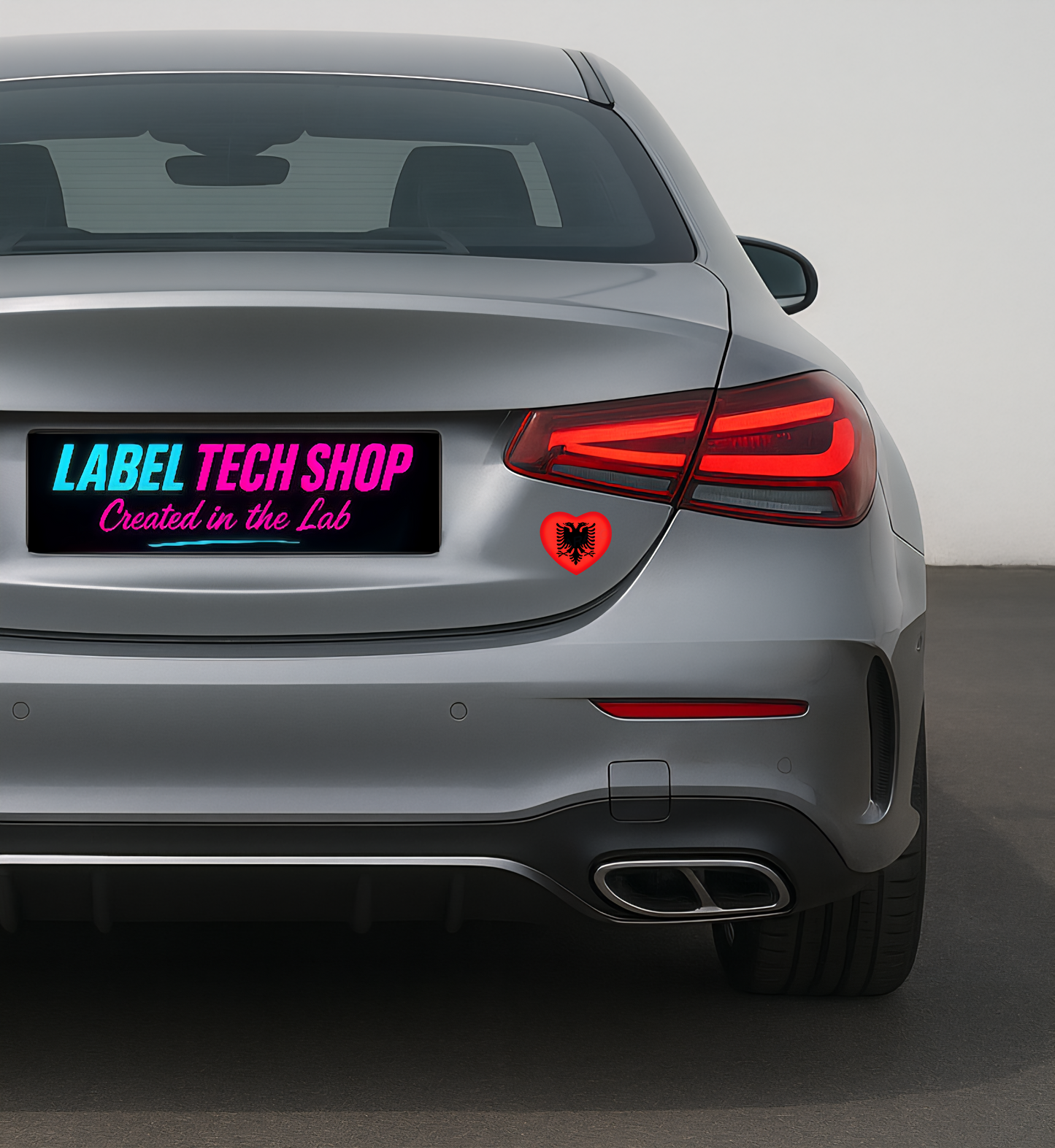 10x Albania Shqiponja Herz Sticker – Albanien Flagge Heart Aufkleber 4,5x5,5cm (005)