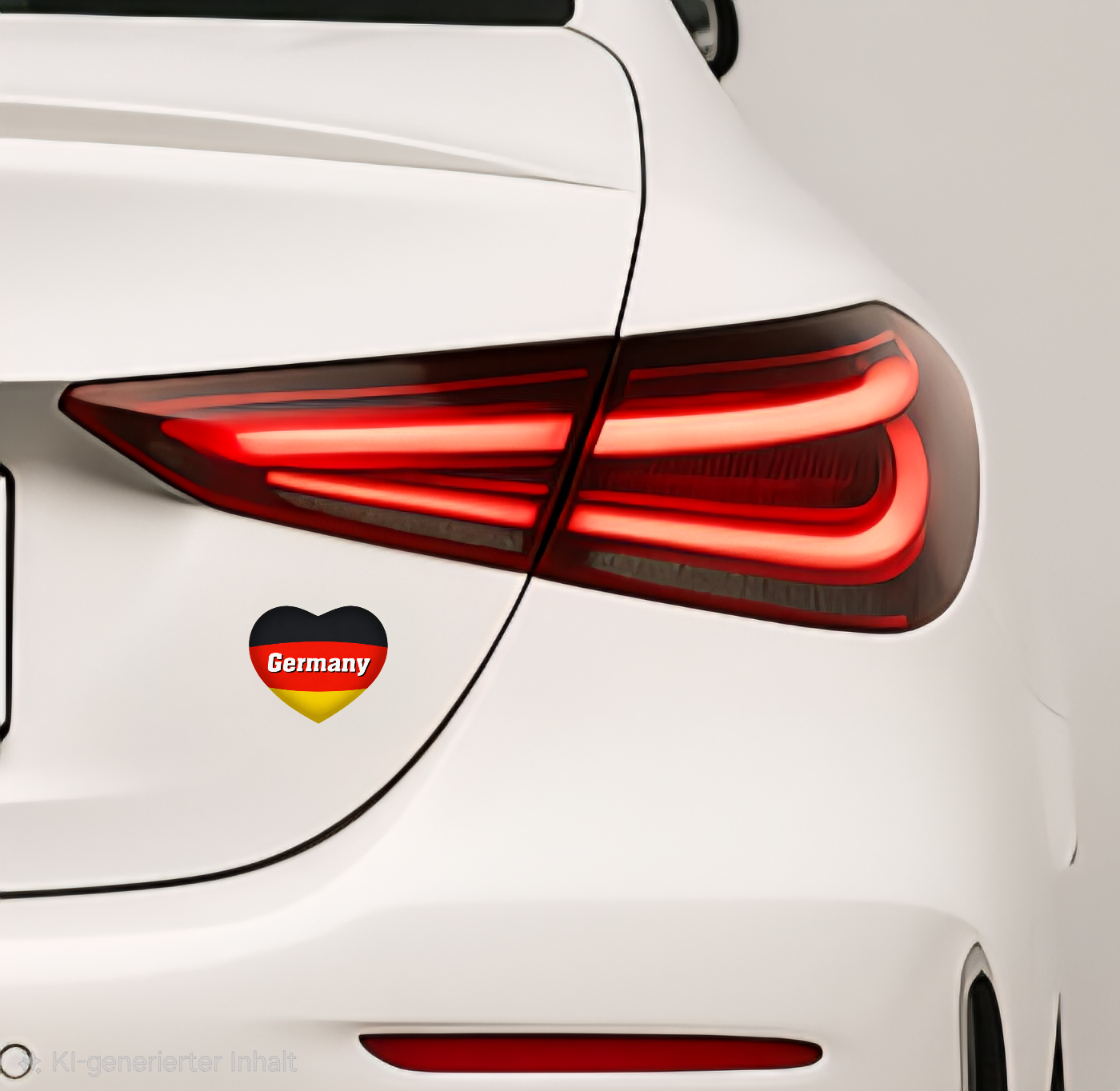 Deutschland Herz Aufkleber (059) – Germany Heart Sticker – Deutschland Flagge – 5,0 × 4,5 cm