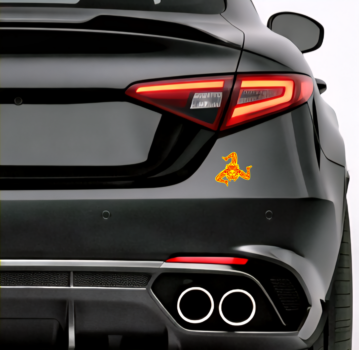 Sizilien Sicilia Sicily Trinacria Triskelion Decal Sticker Adesivo – Car Laptop Helmet Gift – 7.5 × 7.0 cm (117)