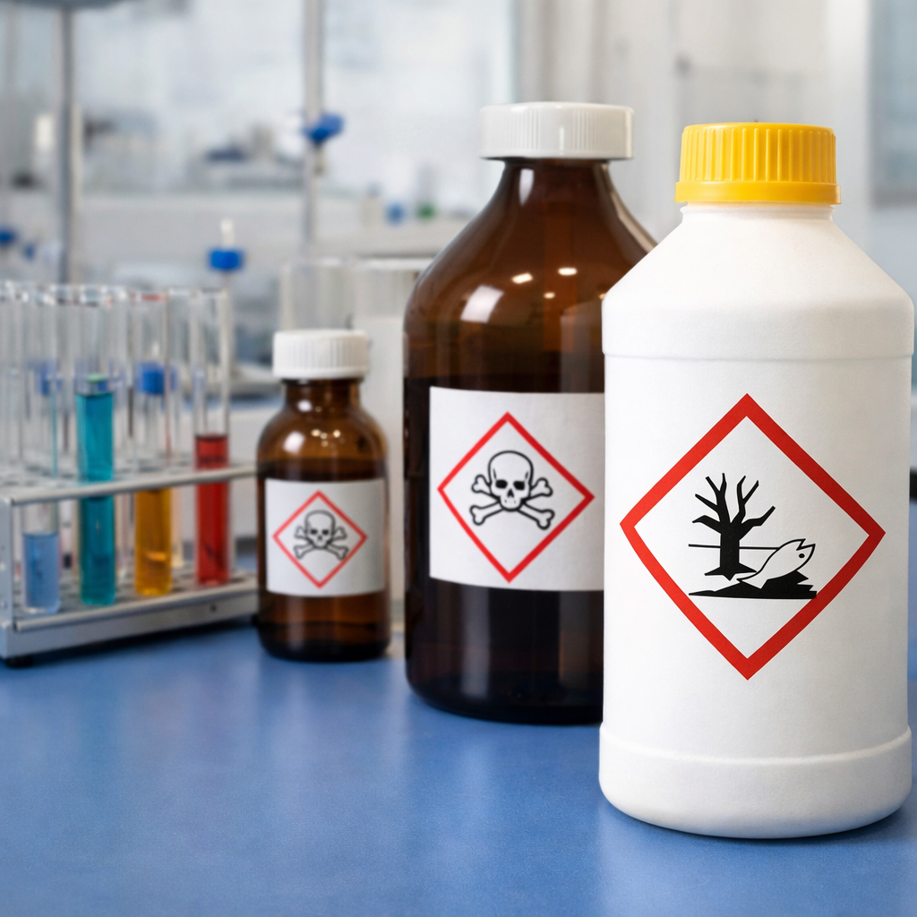GHS09 Umweltgefährlich Etikett Chemie  Industrie Kennzeichnung CLP Norm Arbeitssicherheit
