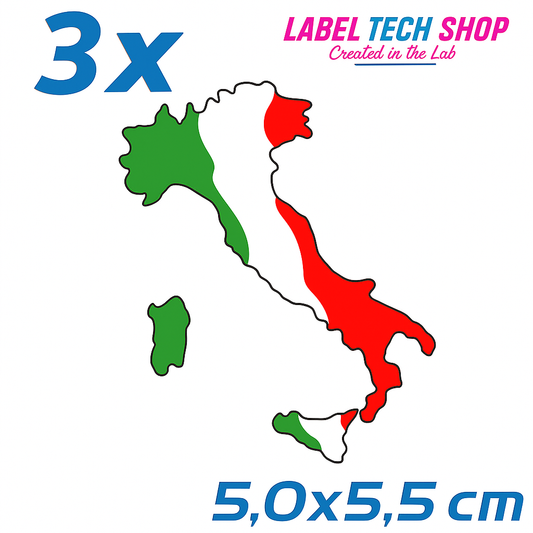 3x Italia/Italien Aufkleber Stiefel 5×5,5cm Flagge Italien Adesivo Sticker 032