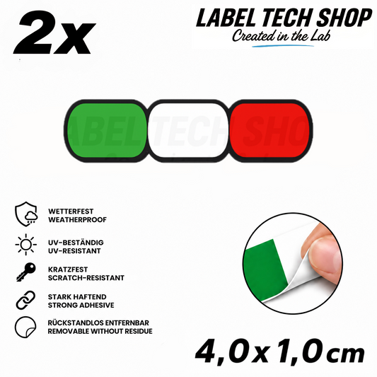 🇮🇹 Italien Aufkleber Italian Sticker Adesivo Italiano Bandiera Italiana Motorrad Auto Helm 4,0x1,0cm NR.096