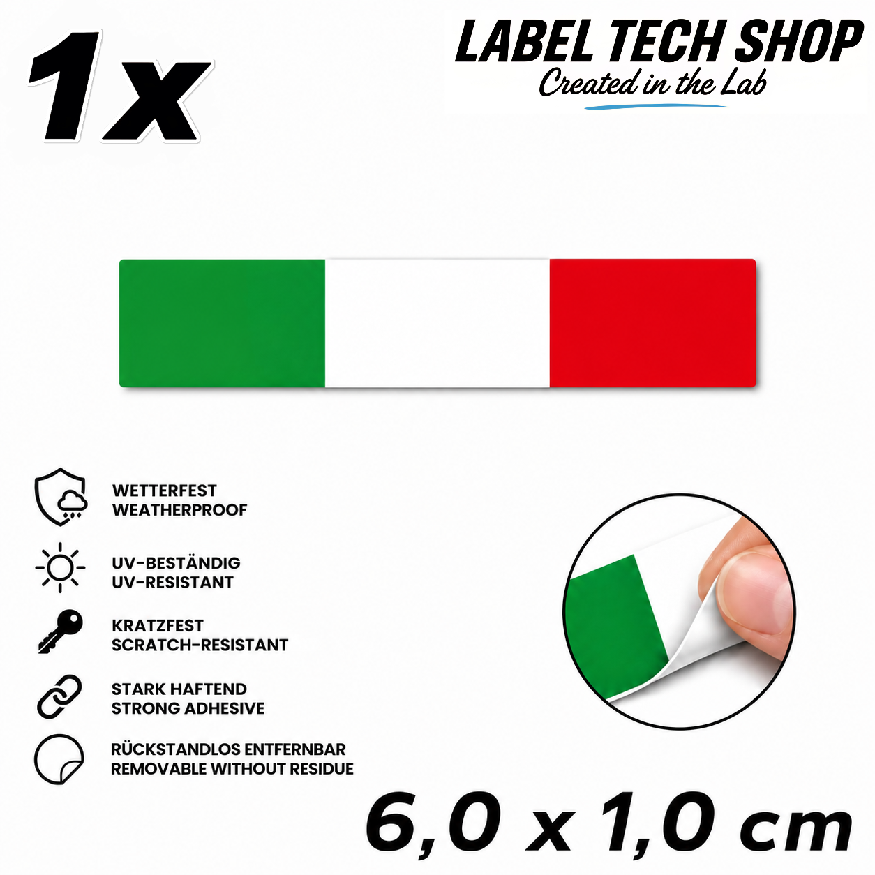 🇮🇹 Italy Sticker Italian Sticker Adesivo Italiano Italian Flag Motorcycle Car Helmet 6.0x1.0cm NR.036