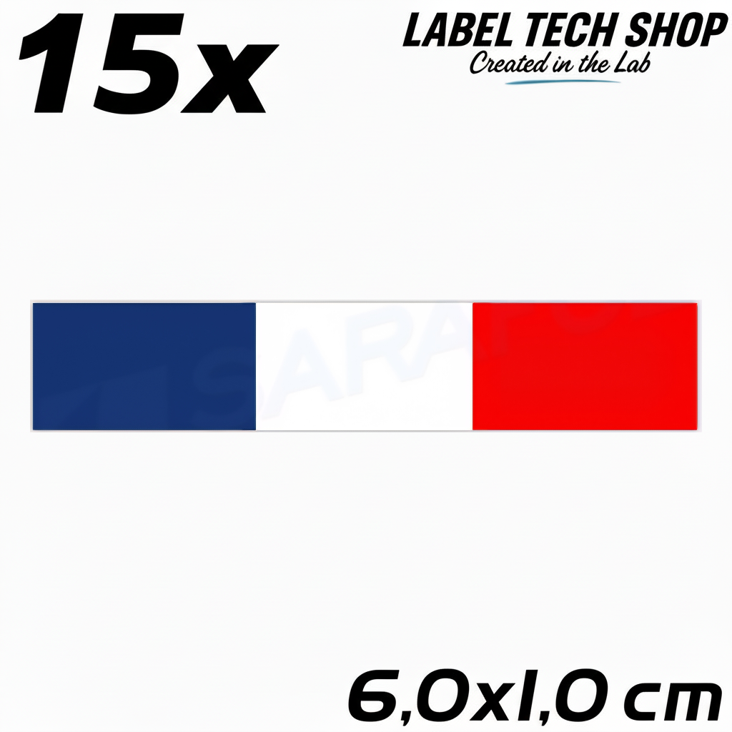 15x Frankreich Aufkleber France Francia Flagge Sticker 6,0x1,0cm (039)