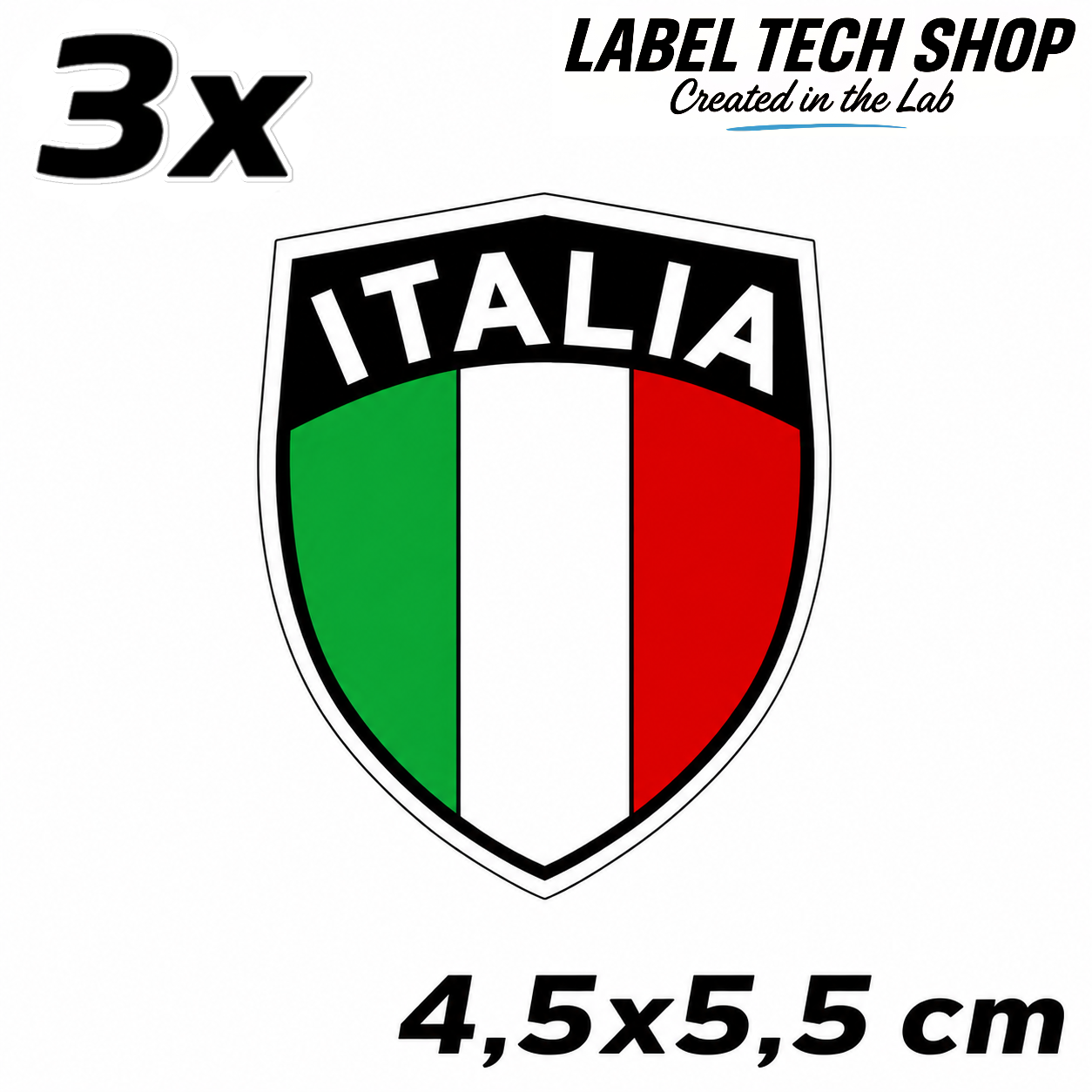 🇮🇹 Italy Italia Italy Coat of Arms Flag Adhesive Sticker Decal Car Motorcycle Helmet Laptop 4.5x5.5cm NO.032