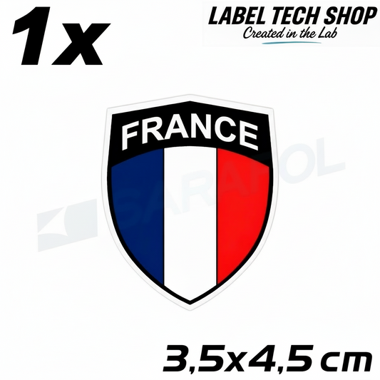 1x Frankreich Aufkleber France Francia Flagge Sticker 3,5x4,5cm (035)