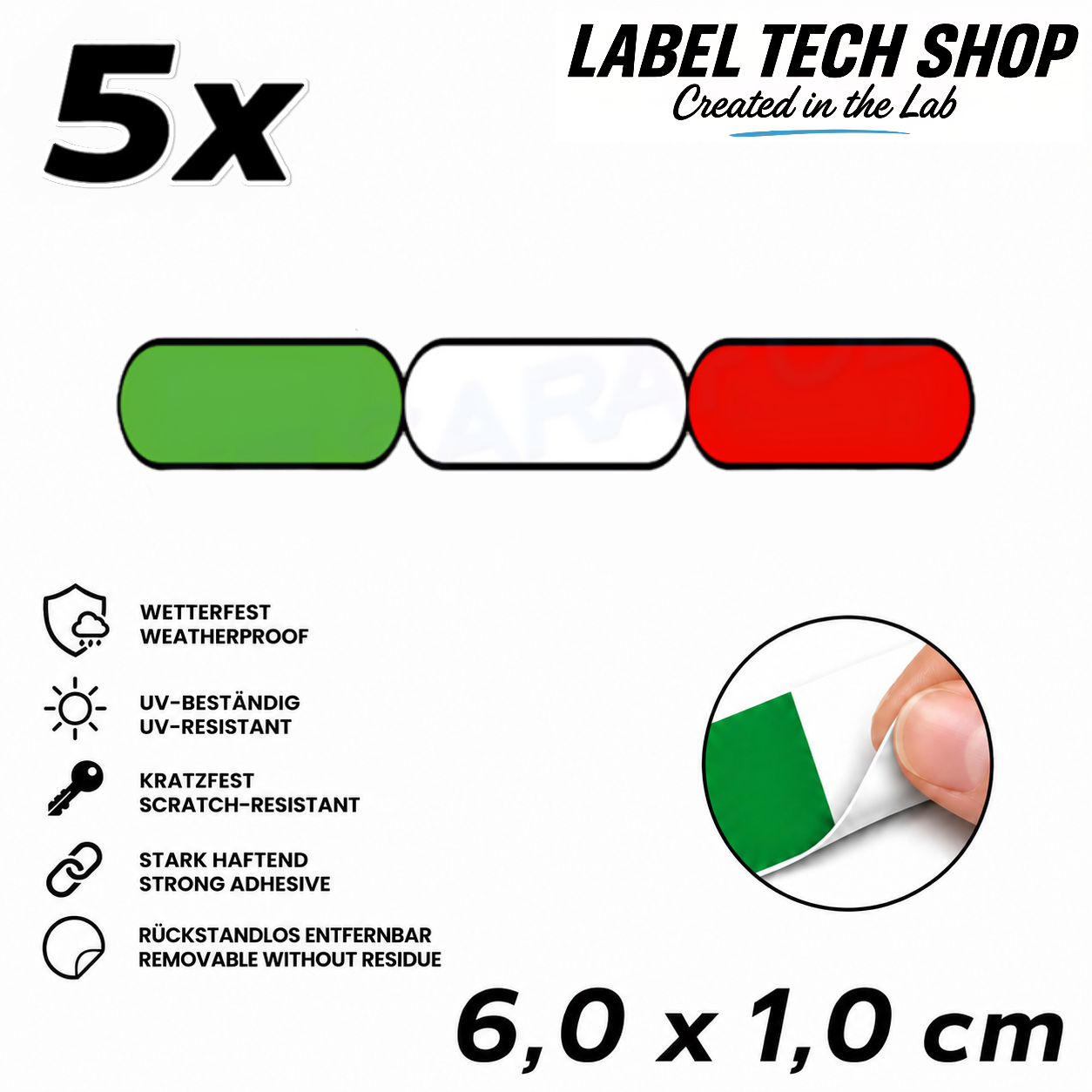 🇮🇹 Italy Stickers Italian Sticker Adesivo Italiano Italian Flag Motorcycle Car Helmet 6.0x1.0cm NO.037