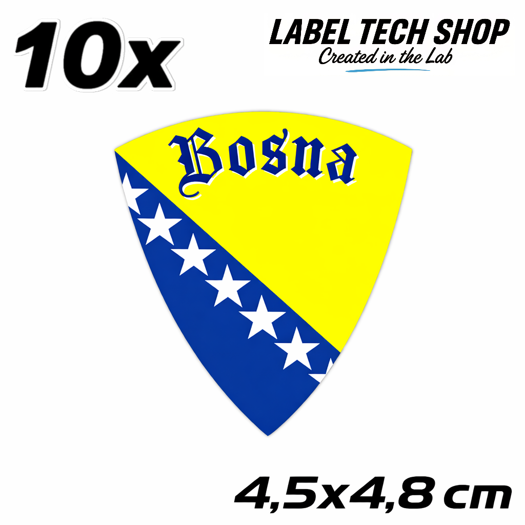 Bosnien Bosna Bosnia Wappen Aufkleber – Bosnia Herzegovina Emblem Sticker – 4,5 × 4,8 cm (011)