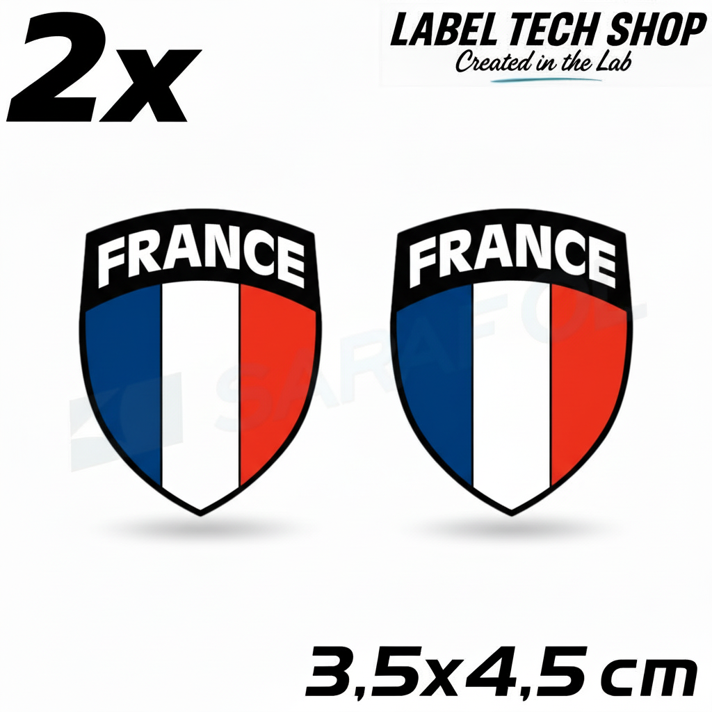 2x Frankreich Aufkleber France Francia Flagge Sticker 3,5x4,5cm (042)