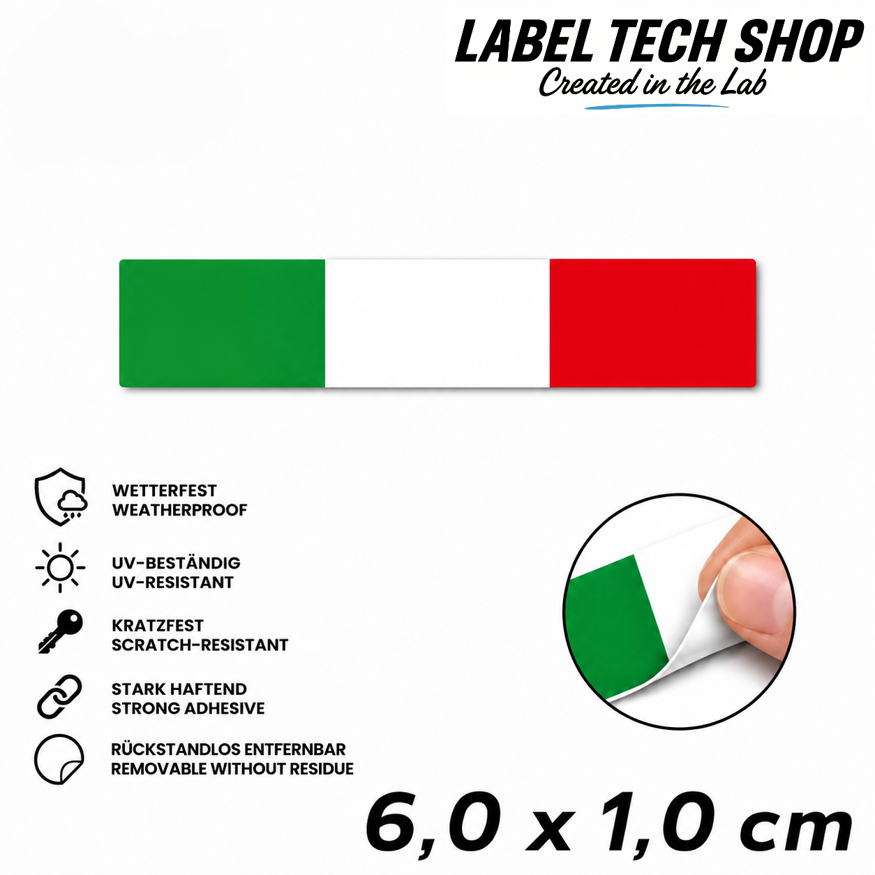 🇮🇹 Italy Sticker Italian Sticker Adesivo Italiano Italian Flag Motorcycle Car Helmet 6.0x1.0cm NR.036