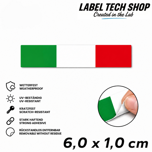 🇮🇹 Italien Aufkleber Italian Sticker Adesivo Italiano Bandiera Italiana Motorrad Auto Helm 6,0x1,0cm NR.036