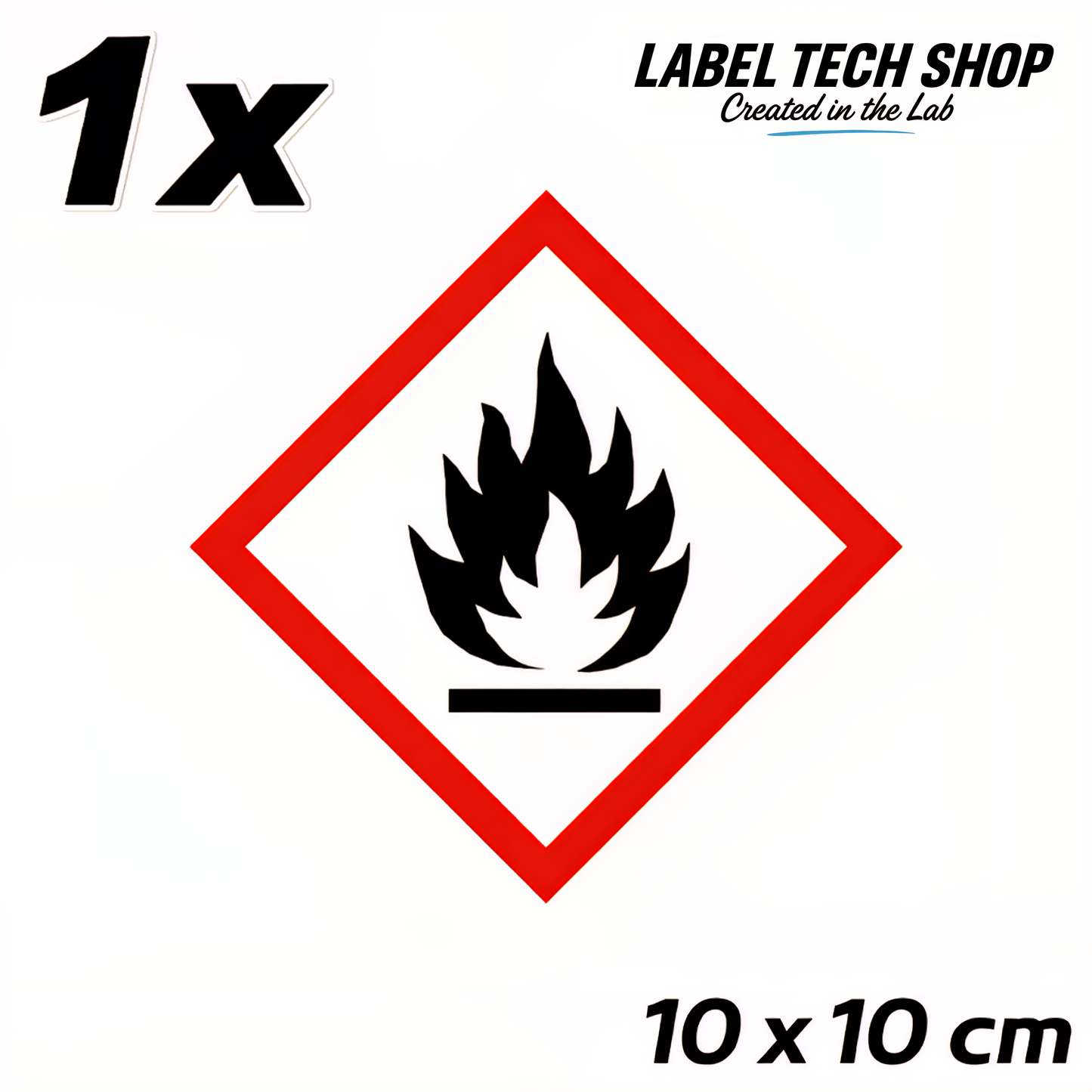 GHS02 Gefahrgut Aufkleber Brandgefahr Flamme nach CLP Norm Arbeitssicherheit