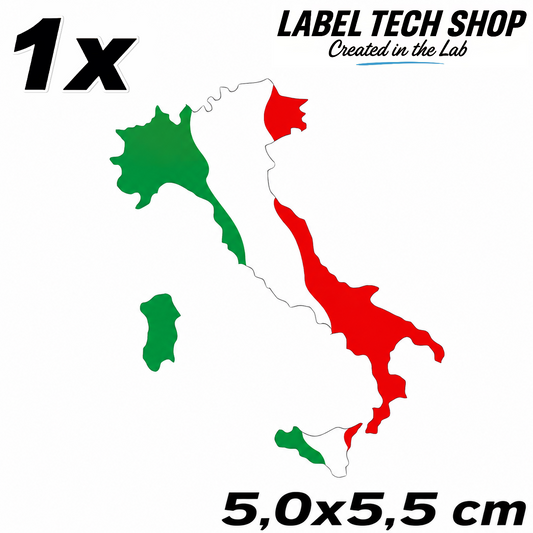 🇮🇹 Italien Italia Italy Stiefel Flagge Adesivo Sticker Aufkleber Auto Motorrad Helm Laptop 5,0x5,5cm