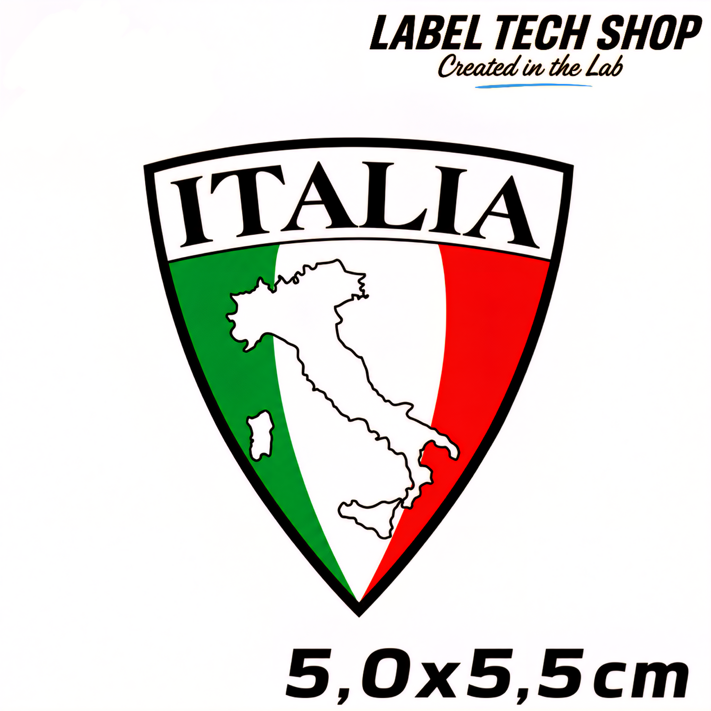 🇮🇹 Italy Italia Italy Emblem Coat of Arms Decal Sticker Car Motorcycle Helmet Laptop Flag 5.0x5.5cm