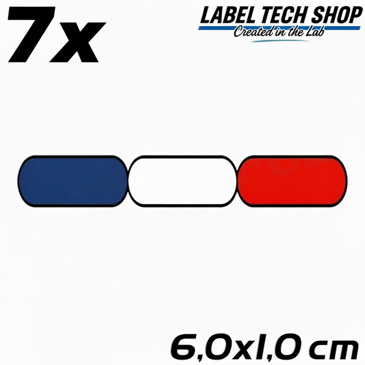 7x Frankreich Aufkleber France Francia Flagge Sticker 6,0x1,0cm (038)