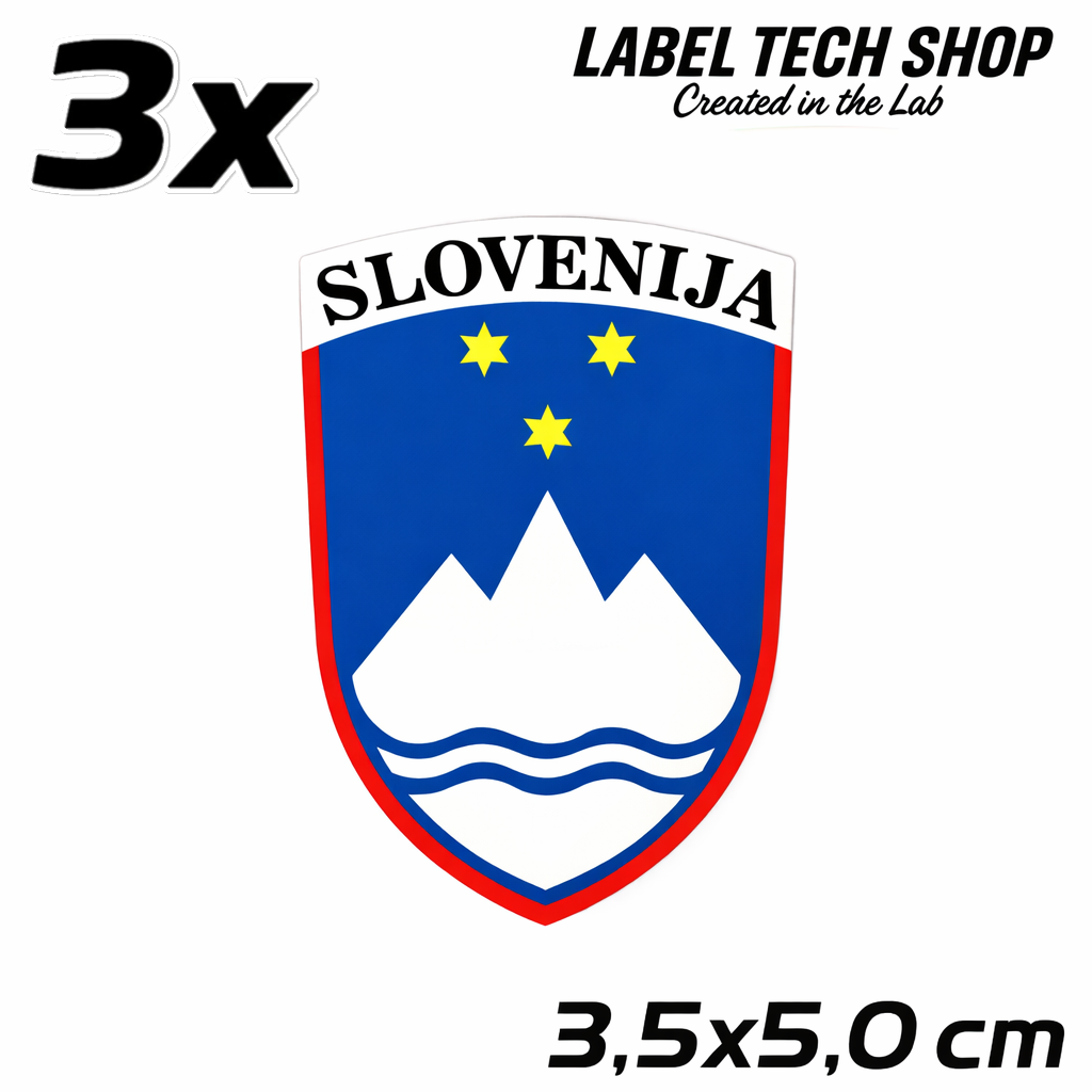 Slowenien Slovenija Nalepka Emblem Aufkleber Sticker 3,5 x 5,0 cm – Wappen Slovenia (009)