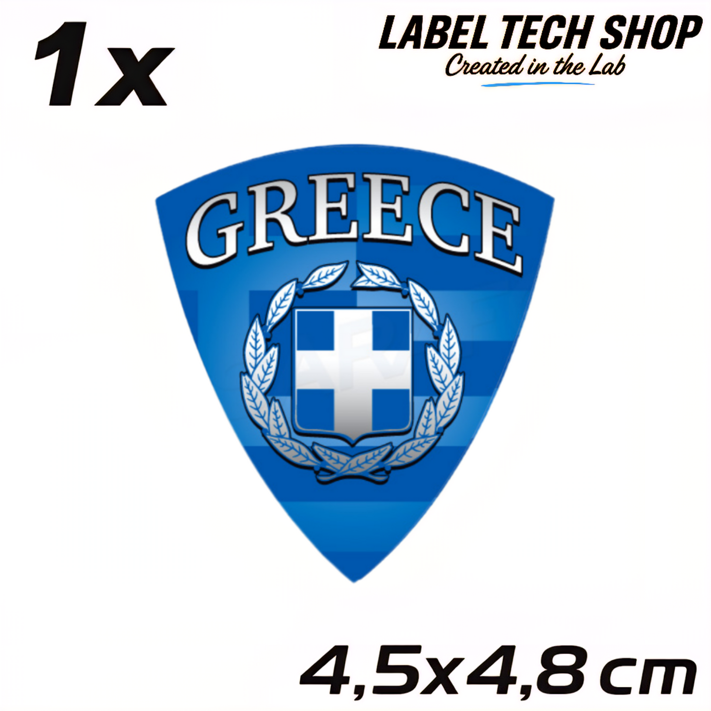 1x Griechenland Aufkleber 🇬🇷 Αυτοκόλλητο Ελλάδας Greece Sticker 4,5×4,8 cm (115)