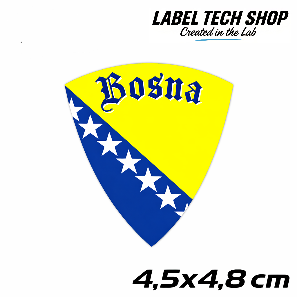 Bosnien Bosna Bosnia Wappen Aufkleber – Bosnia Herzegovina Emblem Sticker – 4,5 × 4,8 cm (011)