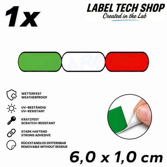 🇮🇹 Italien Aufkleber Italian Sticker Adesivo Italiano Bandiera Italiana Motorrad Auto Helm 6,0x1,0cm NR.037